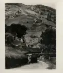 Anonimo , Lega, Silvestro - sec. XIX - Paesaggio con contadini