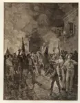 Matania, Edoardo , Entrata di Garibaldi in Como - 28 Maggio 1859