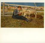 Segantini, Giovanni , Ragazza che fa la calza
