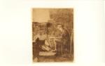 Segantini, Giovanni , Vecchio al focolare