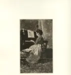 Fattori, Giovanni , Signora al piano