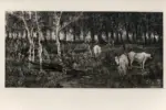 Fattori, Giovanni , Buoi al pascolo in una radura
