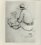 A.F.I. Agenzia Fotografica Industriale , Buratti, Armando - sec. XX - Figura con paesaggio