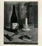 Caligiani, Alberto , Natura morta con Barbera e pipa