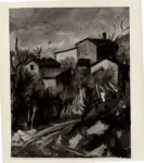 Caligiani, Alberto , Paesaggio campestre con case