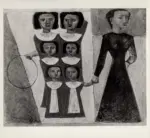 Campigli, Massimo , Bambini che giocano col cerchio