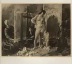 Anonimo , Carena, Felice - sec. XX - Modella nello studio