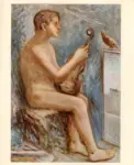 Carr&agrave;, Carlo , Nudo con violino