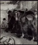 Checchi, Arturo , La vita sul fiume, particolare