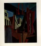 Anonimo , De Chirico, Giorgio - sec. XX - Interno metafisico