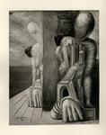 De Chirico, Giorgio , Manichini in riva al mare
