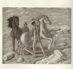 De Chirico, Giorgio , Uomini e cavalli sulla spiaggia