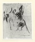 Anonimo , Fazzini, Pericle - sec. XX - Figura con cavallo