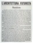 Sant'Elia, Antonio , Pagina del Manifesto "L'architettura futurista"