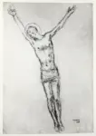 Anonimo , Geradi, Alberto - sec. XX - Crocifisso (studio)