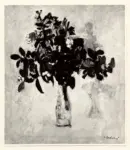 Gordigiani, Remo , Fiori su fondo bianco -