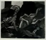 Guttuso, Renato , Stalla con cavalli