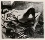 Guttuso, Renato , Donna nuda nello studio