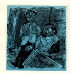 Maccari, Mino , Dal barbiere