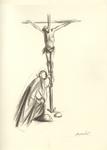 Manzù, Giacomo , Crocifissione con Papa Giovanni