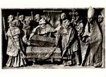 Minguzzi, Luciano , Il trasporto dei corpi Santi dalle vecchie basiliche al Duomo - Formella della V porta del Duomo di Milano