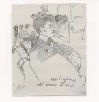 Modigliani, Amedeo , Ritratto con dedica all'amico