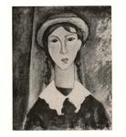Modigliani, Amedeo , Portrait d'une petite fille au chapeau -