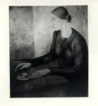 Oppi, Ubaldo , Donna seduta al caff&eacute;