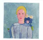 Penagini, Siro , Ragazza di Terracina con fiori di carta