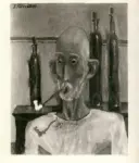 Pozzati, Severo , Vecchio con pipa di gesso