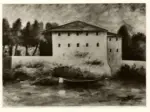 Anonimo , Rosai, Ottone - sec. XX - La casaccia sull'Arno