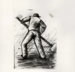 Rosai, Ottone , Il contadino, disegno