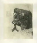 Rosai, Ottone , Ragazzina al pianoforte