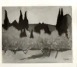 Anonimo , Rosai, Ottone - sec. XX - Paesaggio di campagna