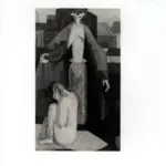 Saglietto, Rita , Donna rannicchiata con scheletro