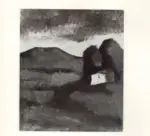 Sironi, Mario , Paesaggio con casa e montagne