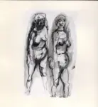 Tavernari, Vittorio , Due nudi femminili in piedi