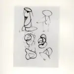 Tavernari, Vittorio , Sei schizzi per scultura verticale