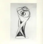 Tavernari, Vittorio , Studio per scultura verticale (nudo femminile andante)