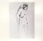 Anonimo , Tavernari, Vittorio - sec. XX - Studio di nudo per "Ecco l'uomo" (opera non realizzata)