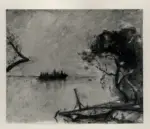 Tosi, Arturo , Mattino grigio sul lago d'Iseo