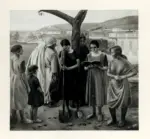 Trentini, Guido , Donna che legge alle lavoratrici