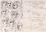 Università di Pisa. Dipartimento di Storia delle Arti , Zancanaro, Antonio - sec. XX - O Muse - foglio 42 verso e foglio 43 recto