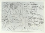 Università di Pisa. Dipartimento di Storia delle Arti , Zancanaro, Antonio - sec. XX - Lucifero prima e dopo - foglio 34 verso e foglio 35 recto