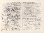 Università di Pisa. Dipartimento di Storia delle Arti , Zancanaro, Antonio - sec. XX - Volto femminile - foglio 8 verso e foglio 9 recto