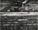 Anonimo , Zancanaro, Antonio - sec. XX - Paesaggio marino con barche e nave merci sullo sfondo