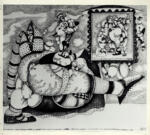 Anonimo , Zancanaro, Antonio - sec. XX - Alla scuola di Mestica Brigantonera e davanti al santo "ritratto"