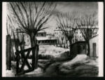 Anonimo , Zancanaro, Antonio - sec. XX - Paesaggio invernale con case innevate