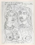 Università di Pisa. Dipartimento di Storia delle Arti , Zancanaro, Antonio - sec. XX -"Divina Commedia": quaderno B, foglio 15 recto: "La Sammaritana"