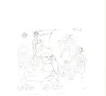 Anonimo , Zancanaro, Antonio - sec. XX - Piume al vento. Nemico in fuga. Gibbo